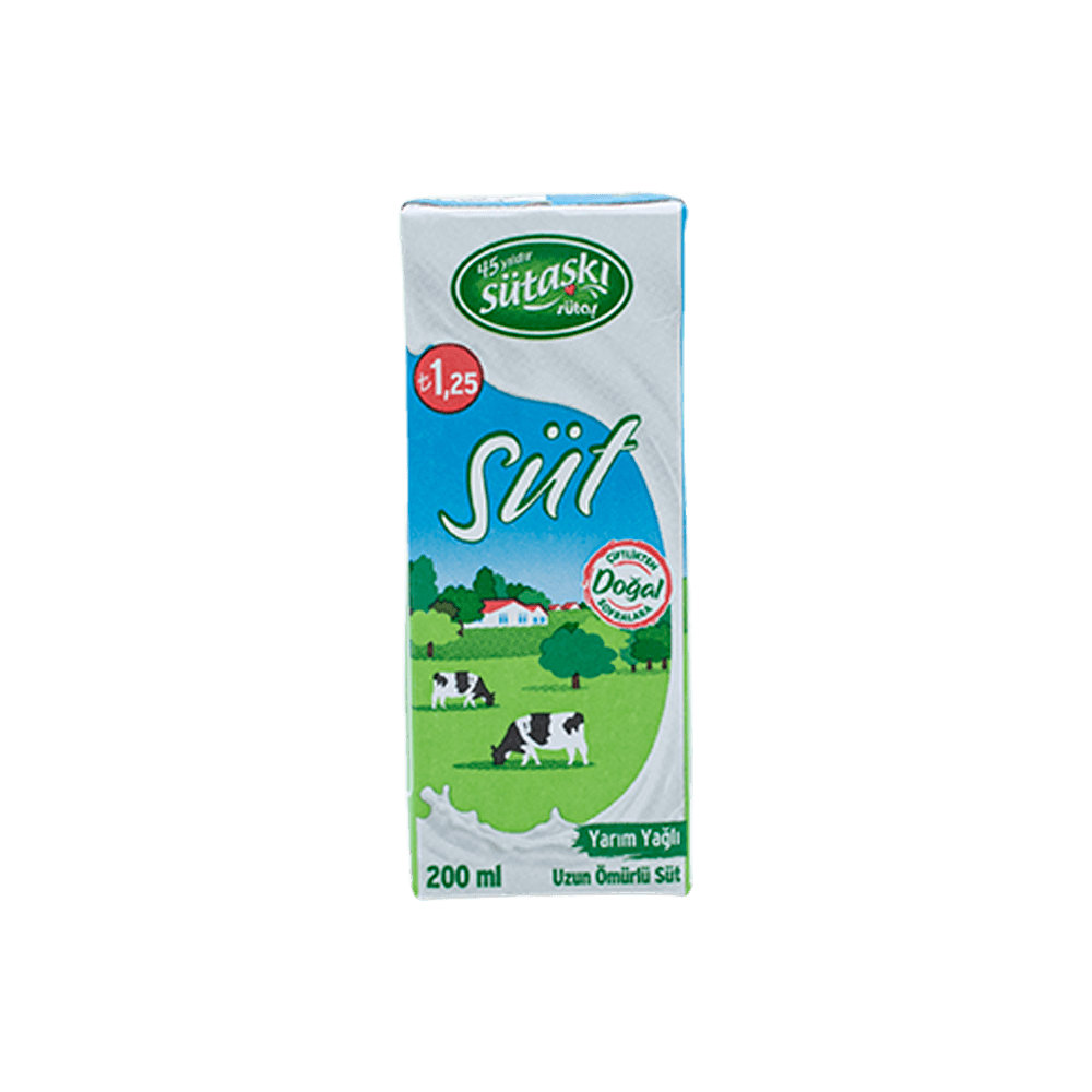 Sütaş Süt 200 Ml Yarım Yağlı