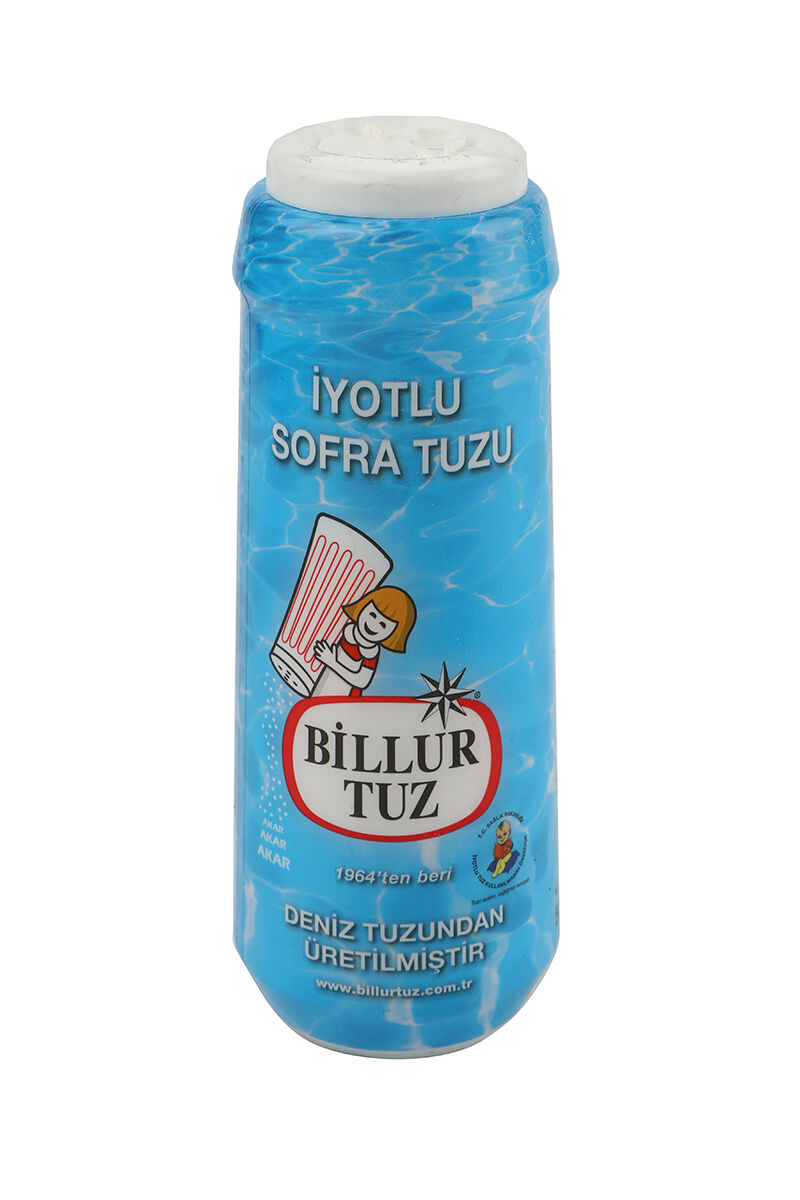 Billur Tuz 500 Gr İyotlu Plastik Tuzluk