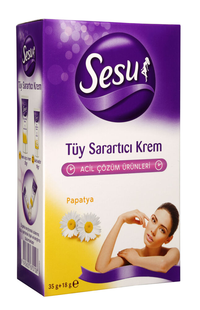 Sesu Tüy Sarartıcı Krem 2'li 35+18 gr