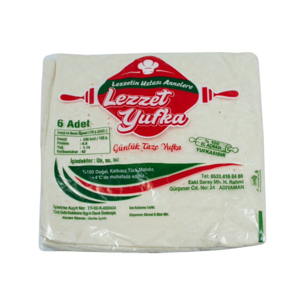 Lezzet Yufka Günlük 6'lı 1 Kg El Açması 