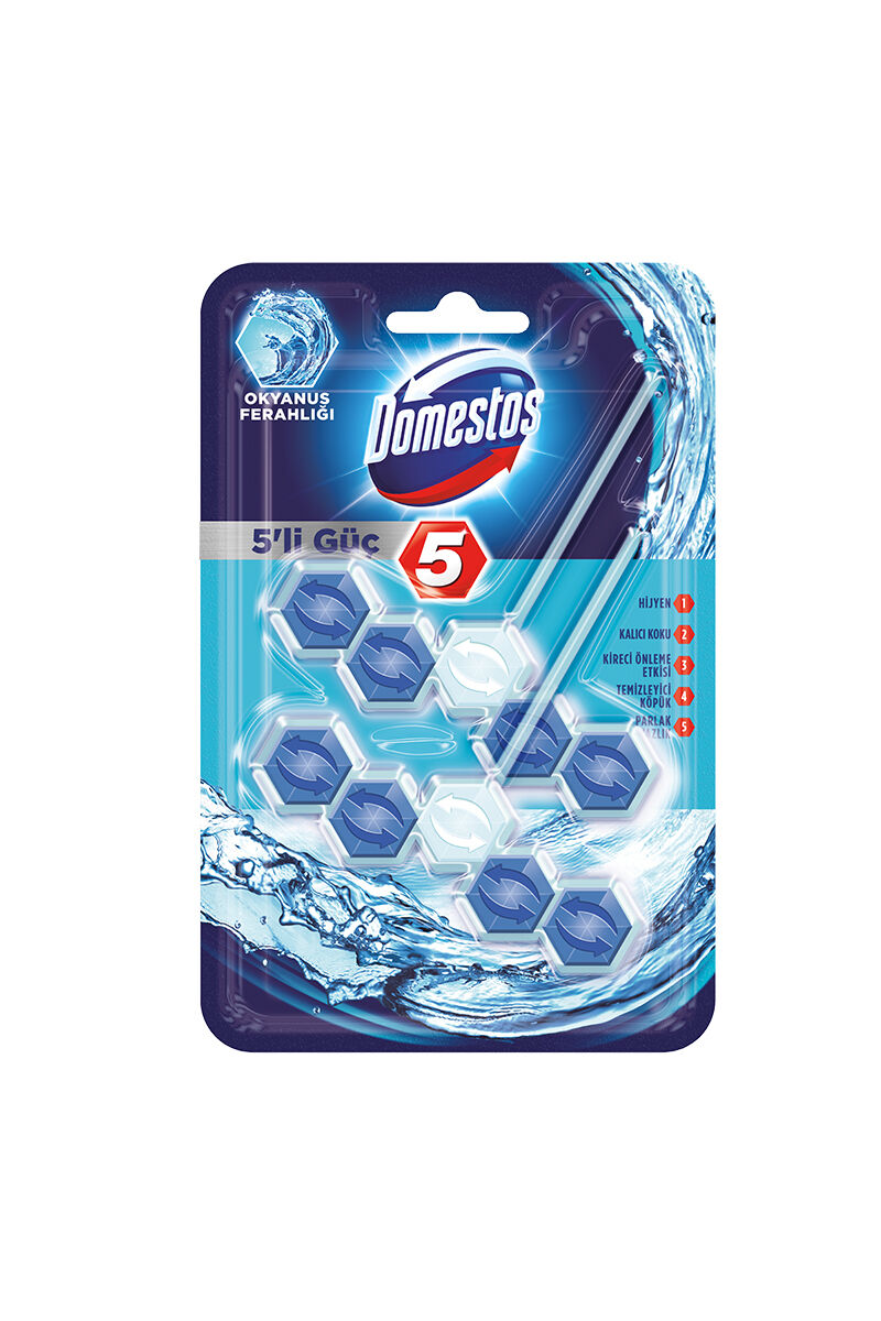 Domestos Wc Blok 5'li Güç 2x50 Gr Okyanus Ferahlığı