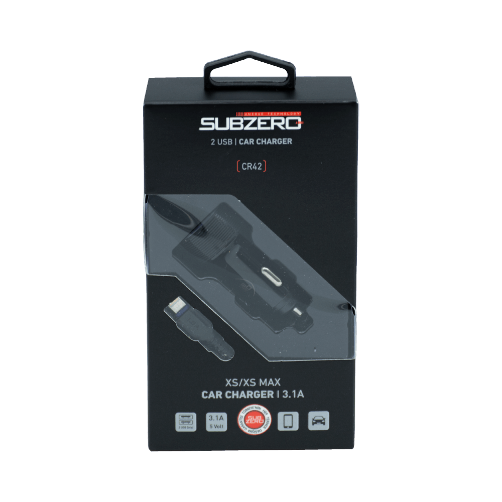 Subzero Araç Şarjı İphone 2 Usb Kablolu 3.1A Cr42