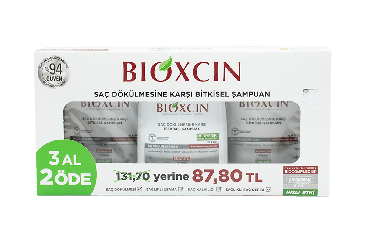 Bioxcin Şampuan 3x300 Ml Yağlı Saçlar