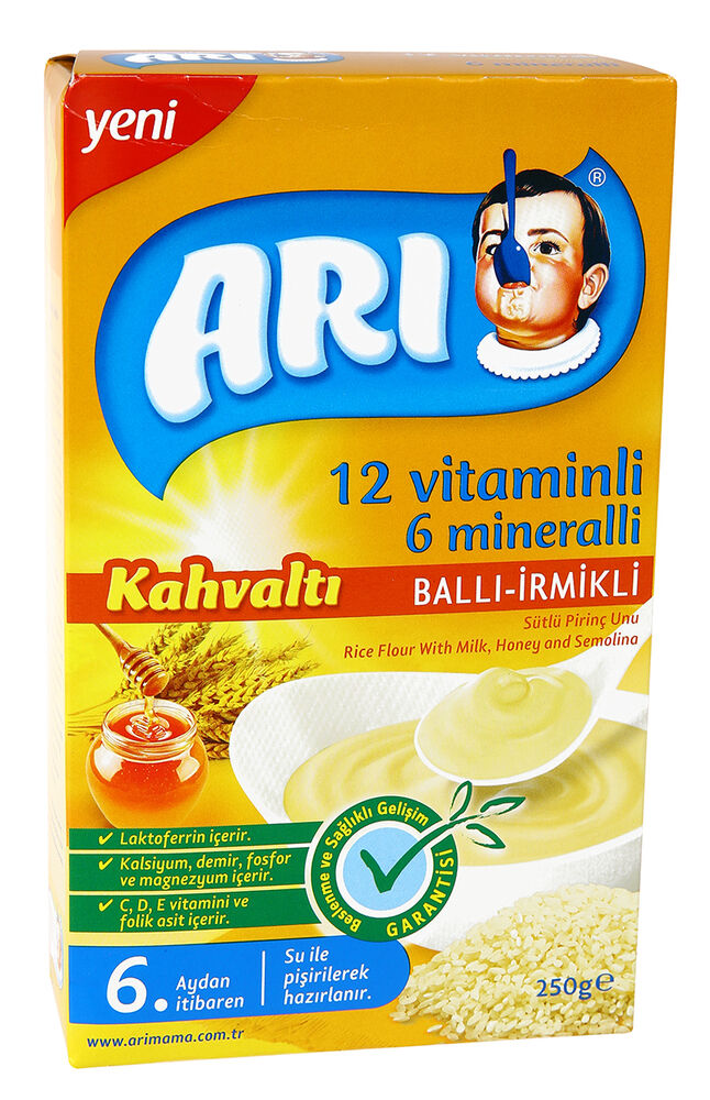 Arı Sütlü 250 Gr Ballı-İrmikli 12 Vitamin 6 Min.