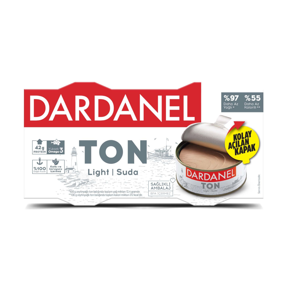 Dardanel Ton 2x140 gr Light Suda