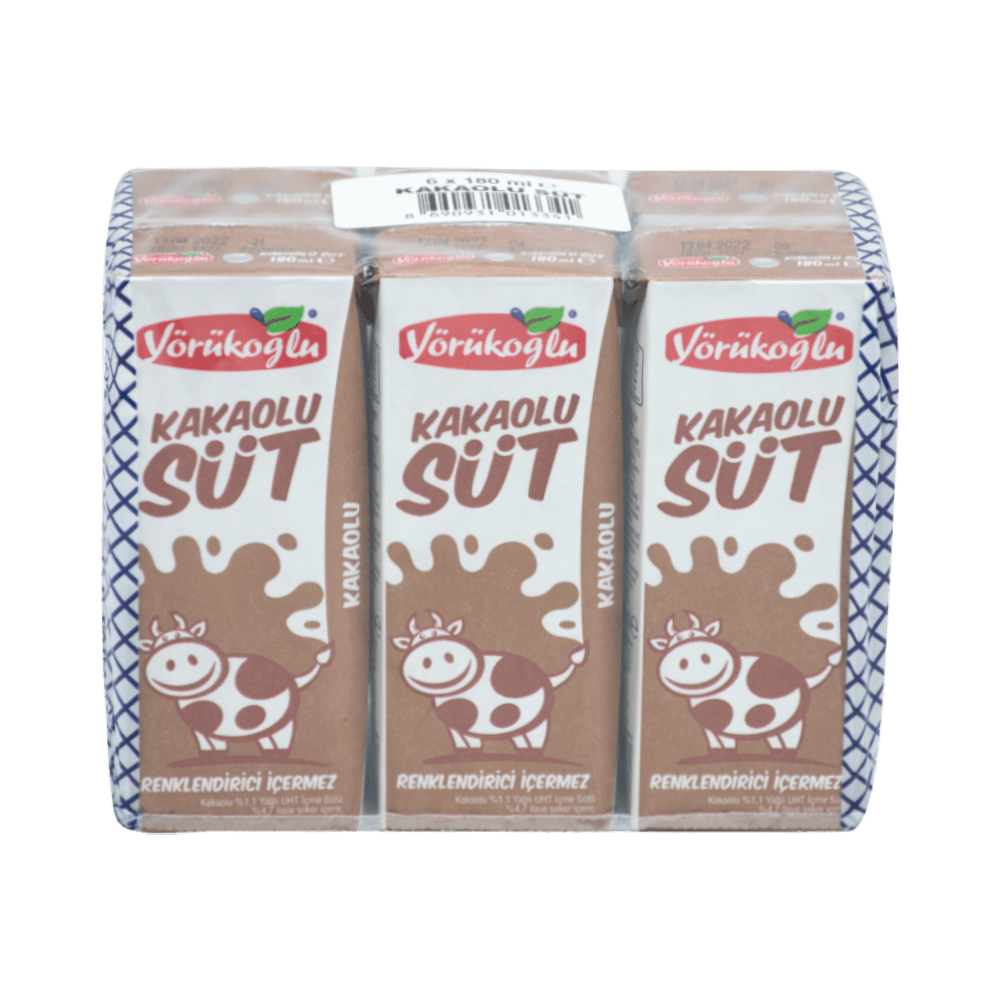 Yörükoğlu Süt 6x180 Ml Kakaolu