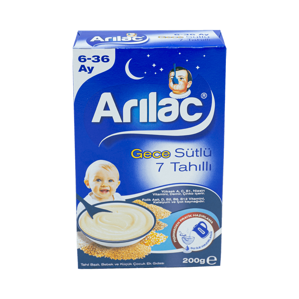 Arılac 200 Gr Gece Sütlü 7 Tahıllı 6-36 Ay