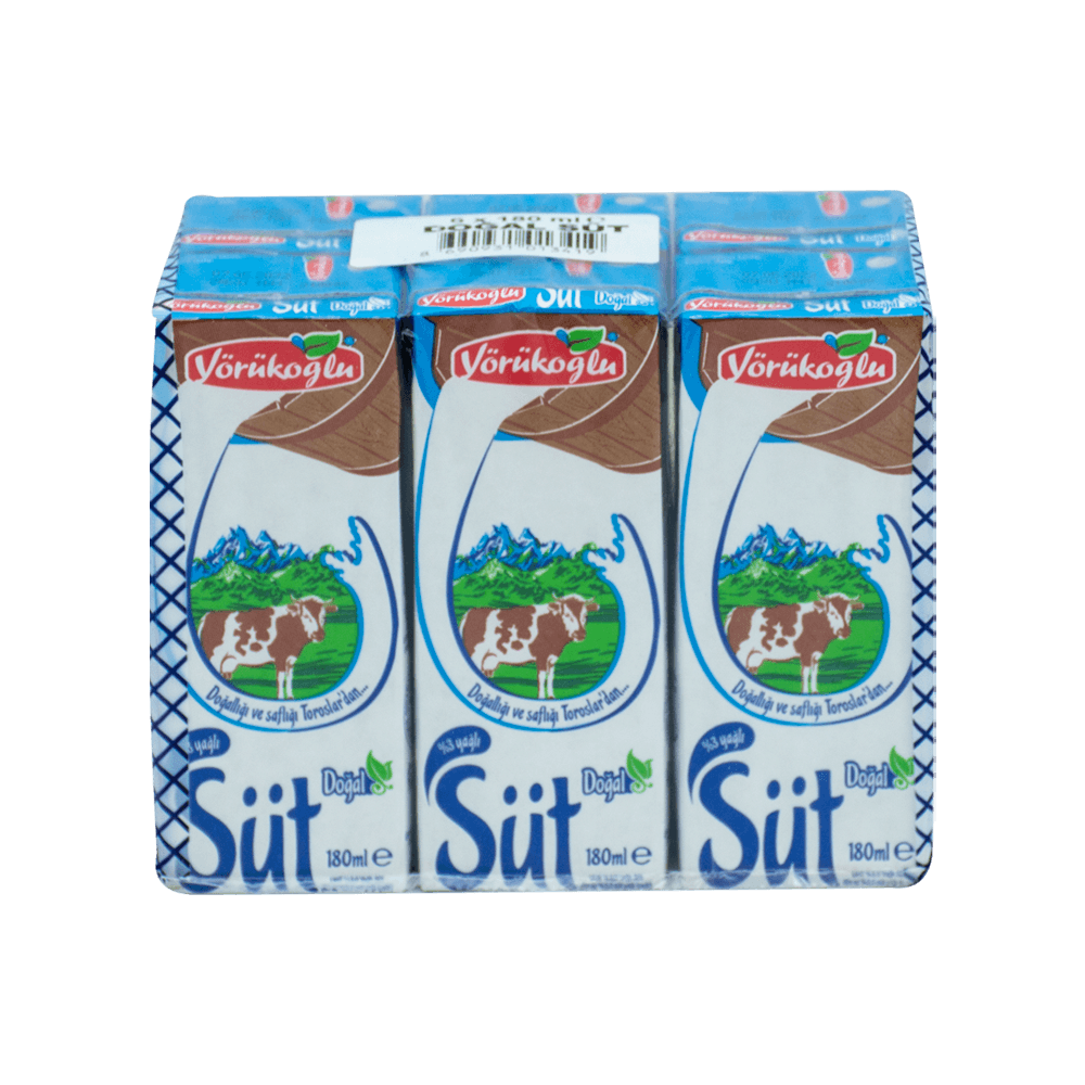 Yörükoğlu Süt 6x180 Ml Tam Yağlı
