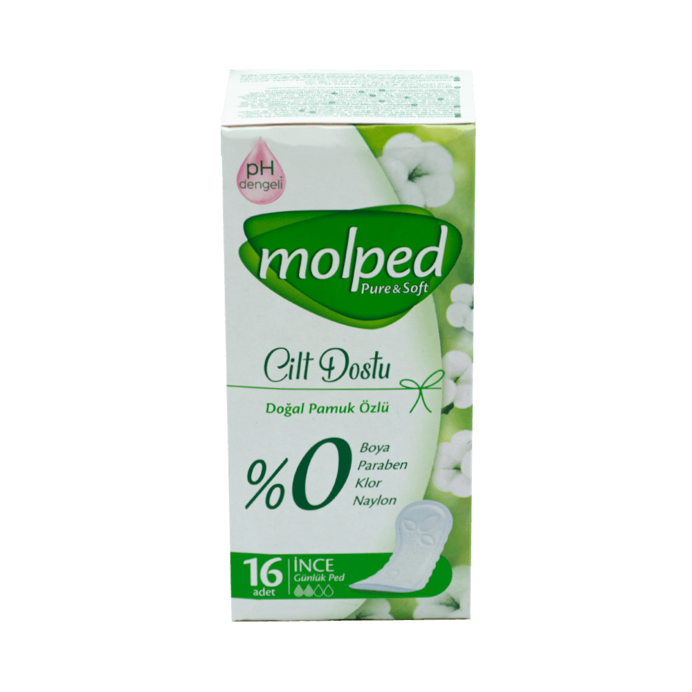 Molped Günlük Pure Soft 16'lı İnce Doğal Pamuk Özlü 