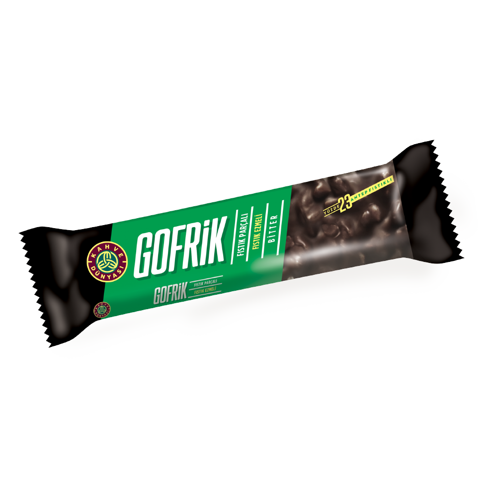 Gofrik Gofret 33 gr Antep Fıstıklı Bitter 