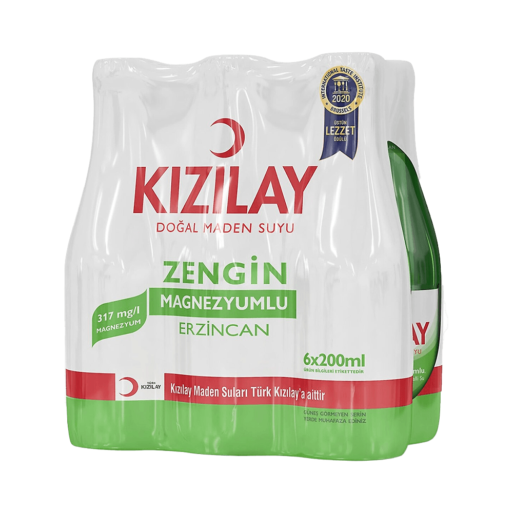 Kızılay Maden Suyu 6x200 Ml Erzincan Magnezyumlu